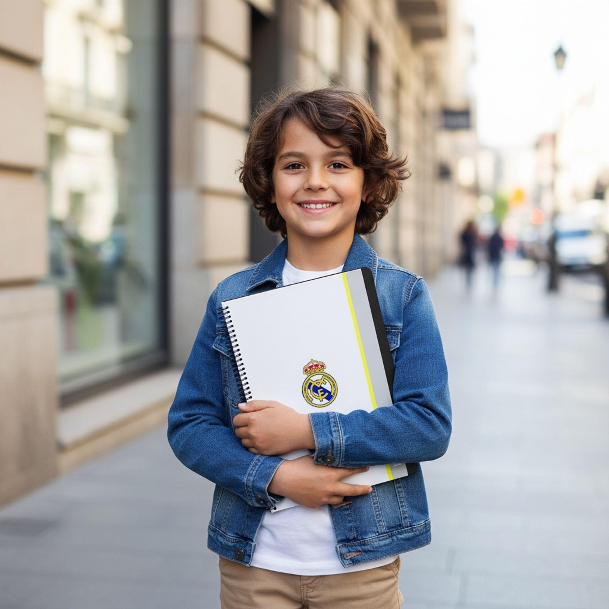 Cartelle scolastiche Real Madrid per bambini e adulti con anelli e divisori – Cartelle scolastiche Real Madrid ufficiali per scuola, liceo e uso quotidiano