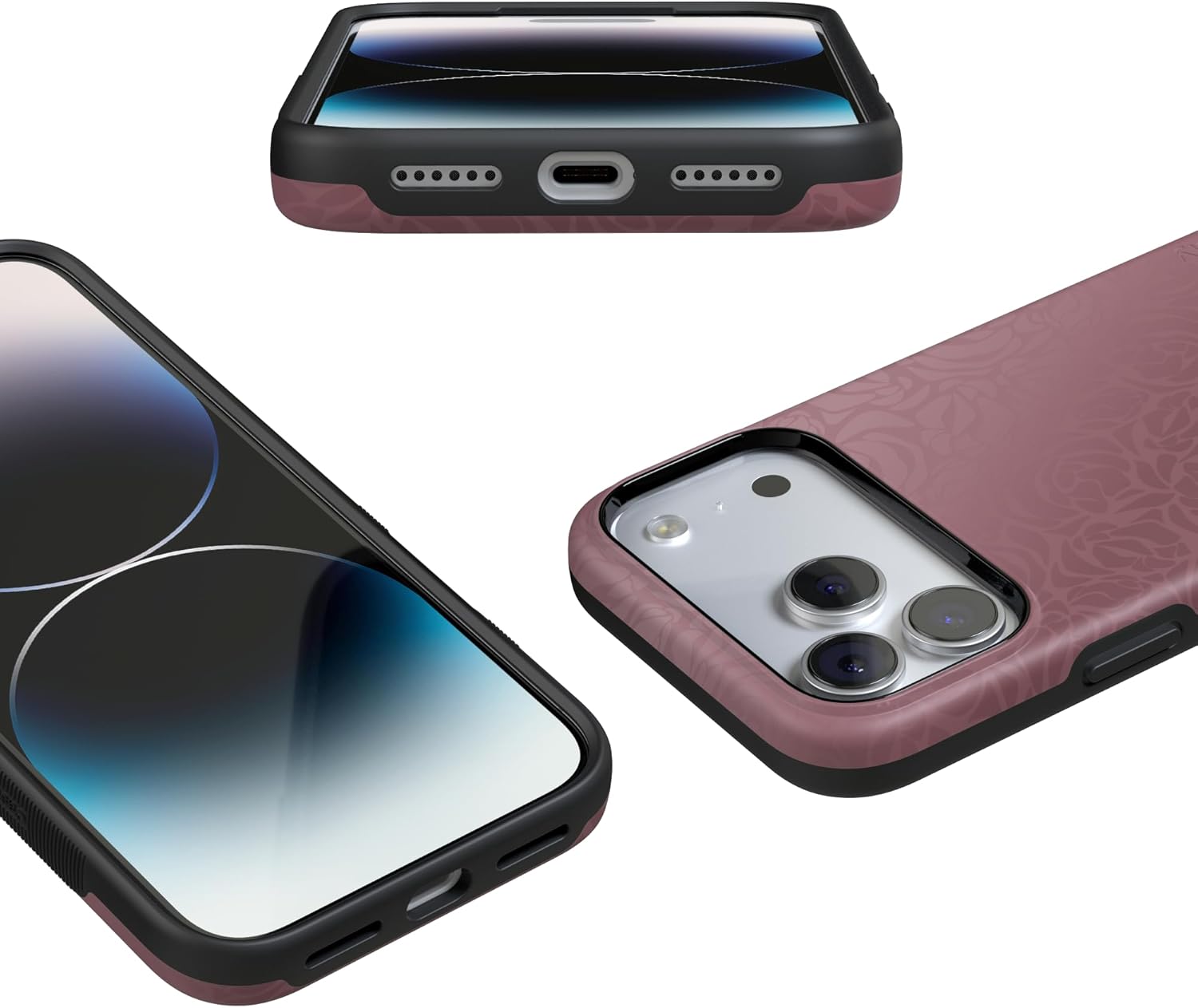 Casely iPhone 17 Pro Max Case | Bordeaux Rose | Moody Monochrome | Bold Protective Design | Compatible with MagSafe