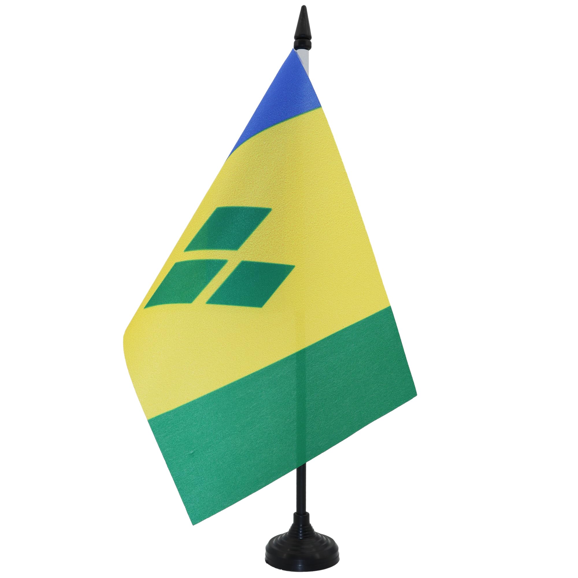 AZ FLAG Saint Vincent Table Flag 6x8 in 100D Polyester Plastic Base