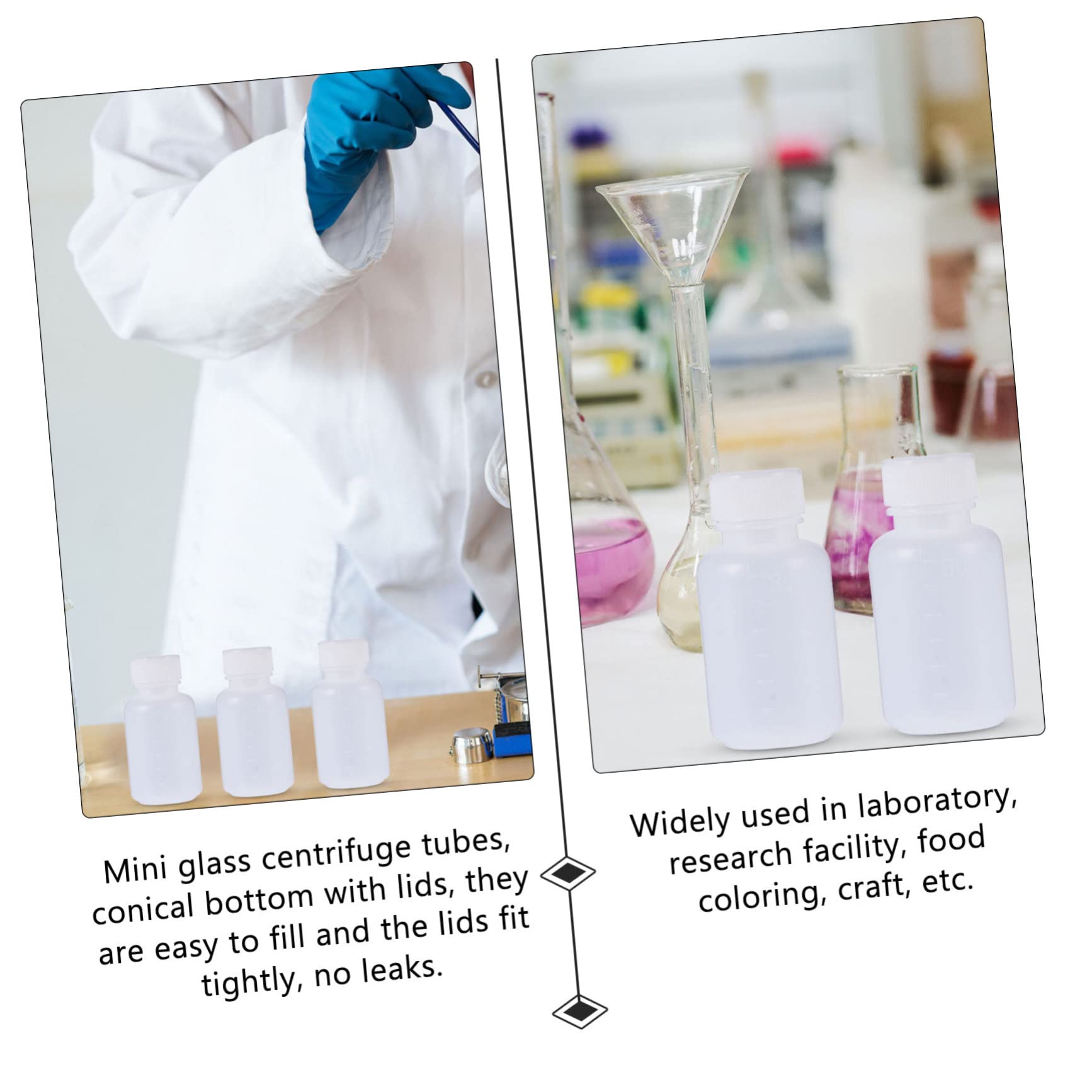 LIFKOME 5ml Glas Zentrifugenröhrchen Mit Sicherem Verschluss Durchsichtige Probenflaschen 10 Stück Mikrozentrifugenröhrchen Für Laborproben Und Lagerung