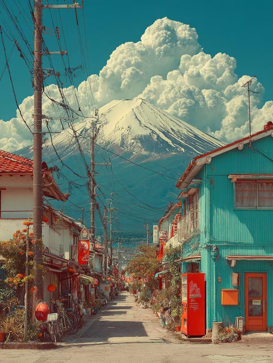 Mount Fuji Diamond Art, widok ulicy 5D DIY zestawy do malowania diamentowego, 5D, pełne wiercenie, zestawy artystyczne dla dorosłych, rękodzieło, haft krzyżykowy, rękodzieło, dekoracja pokoju