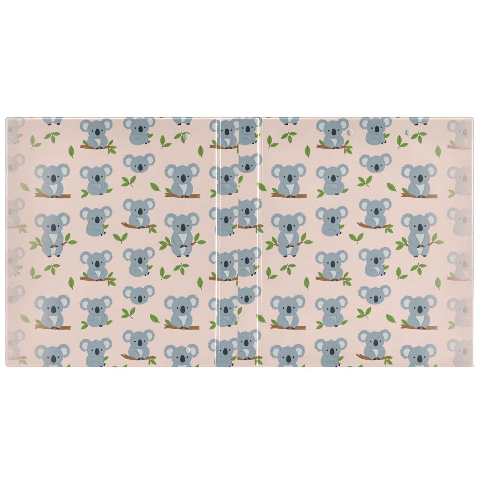 1 e 1/2 Pollice Raccoglitori Carino Cartone Animato Grigio Koala