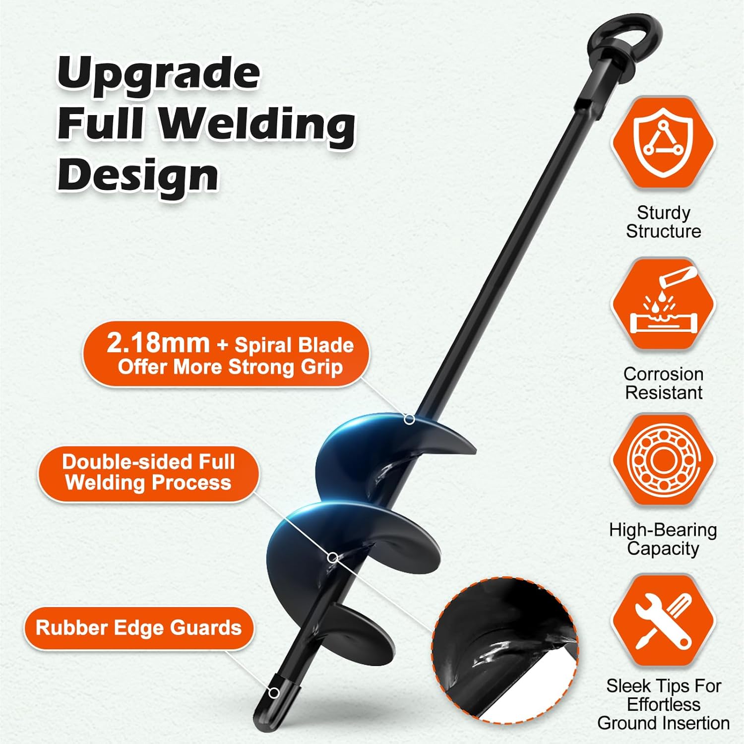 30" Ground Anchors Shed Anchors Kit with 3/16" 75FT Galvanized Cable & M6 304 Stainless Steel Turnbuckles, Heavy Duty Earth Anchors for Sheds Trees Trampoline Greenhouse Swing Set Tent, 4Pack Black