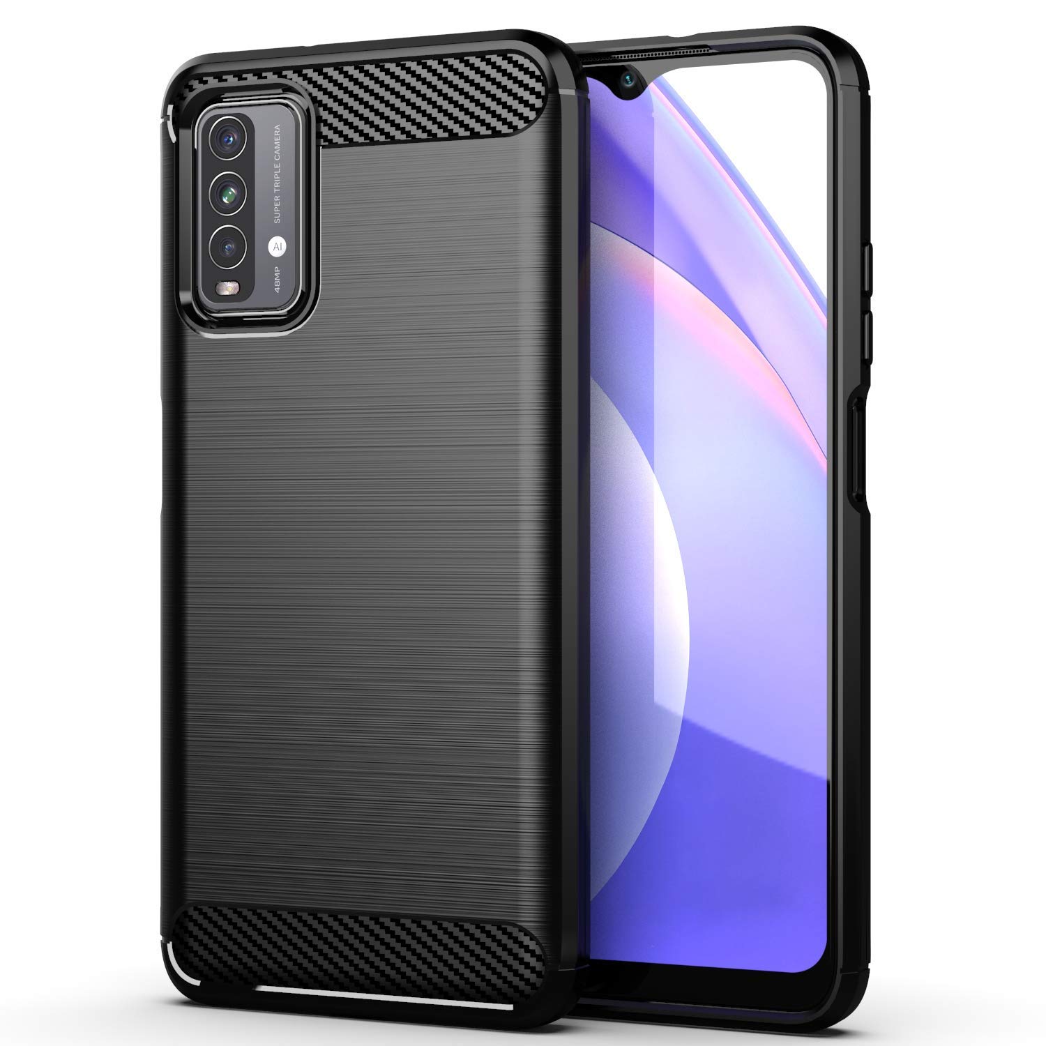 Bracevor Thermoplastic Polyurethane Brushed Texture | Rugged Armor Cover Back Cover for Xiaomi Redmi 9 Power (Black) (B08VJJSXNH) Amazon Price History, Amazon Price Tracker