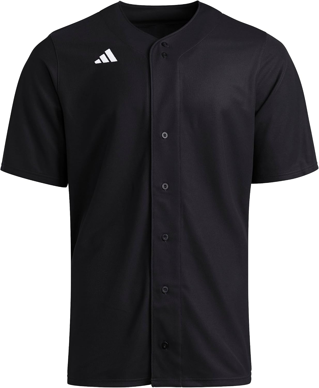 adidas Men's Impact Full Button Jersey - Classic Durable Comfort for Baseball 2XL Black