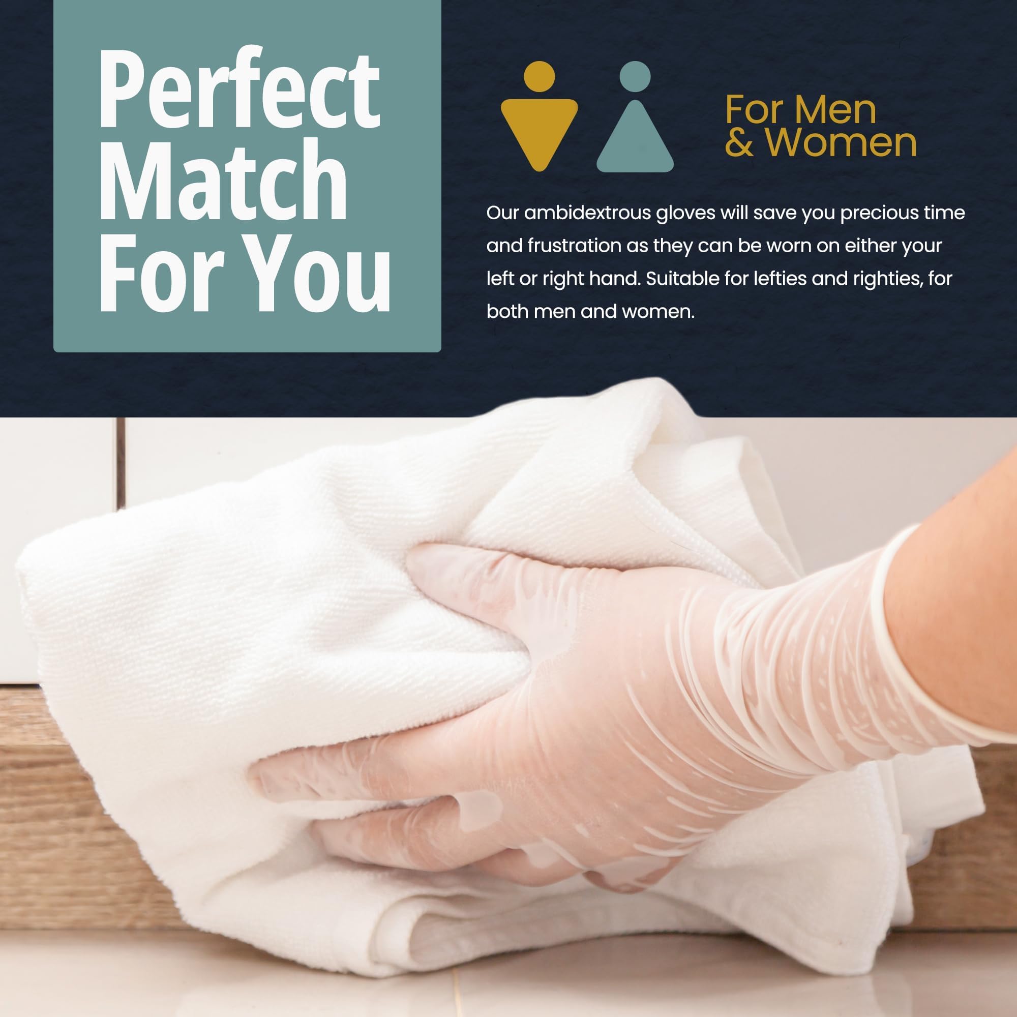 MedPride Powder-Free Vinyl Exam Gloves, Large, Case/1000 (10 Boxes of 100)