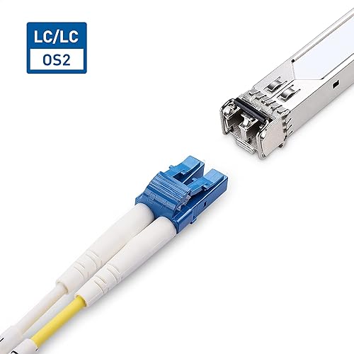 Miniatura 4 de Cable Matters Cable de fibra óptica monomodo OS2 con clasificación Plenum - 6.6 ft  6.6 pies, LC a LC UPC 9125 OFNP OS2 Cable de fibra óptica
