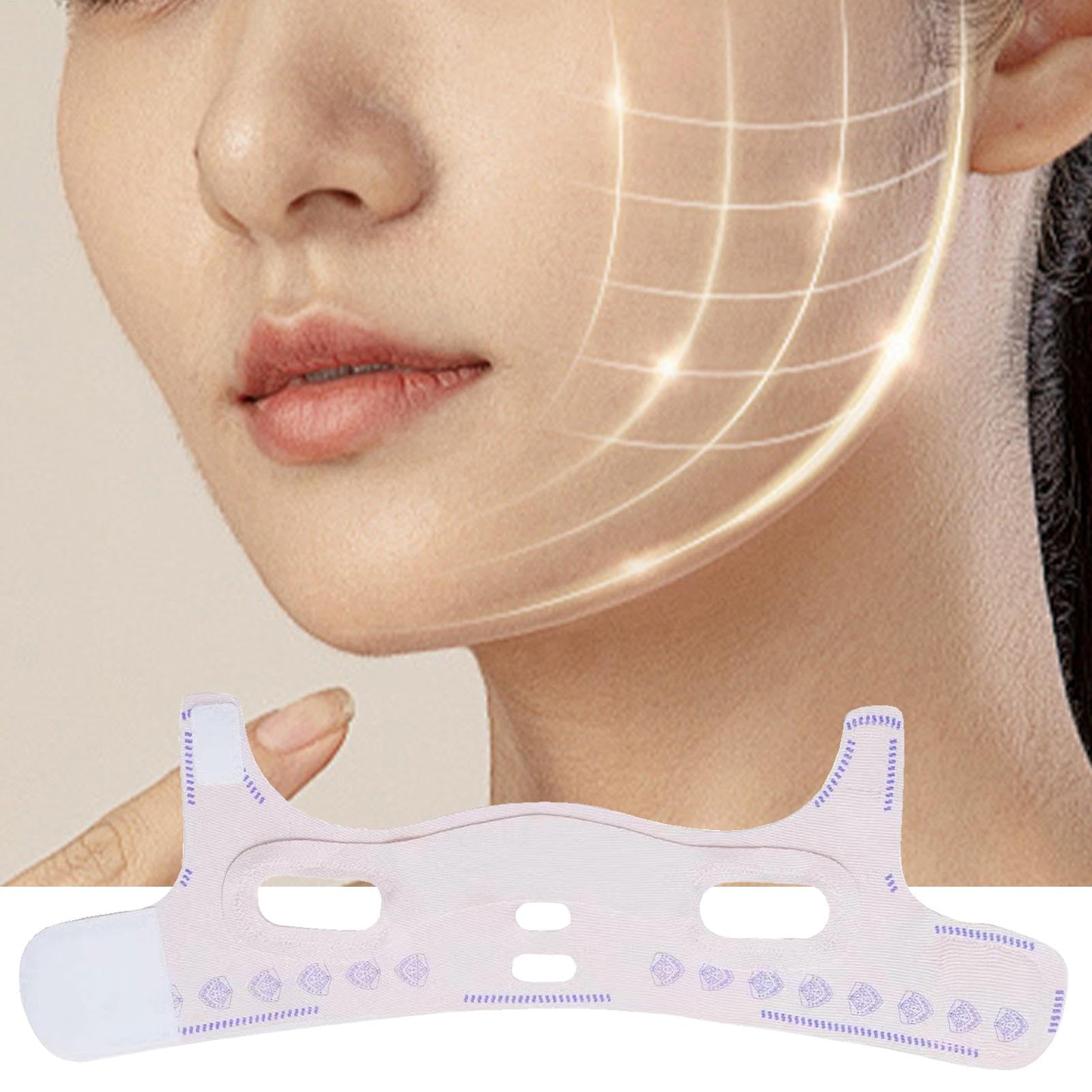 Face Lifting Strap, Adjustable Slimming Band, Comfortable V- Lift Belt, Seamless Skin-Friendly Face Lift Tape, Chin Reducer, Perfect For Tightening & Contouring