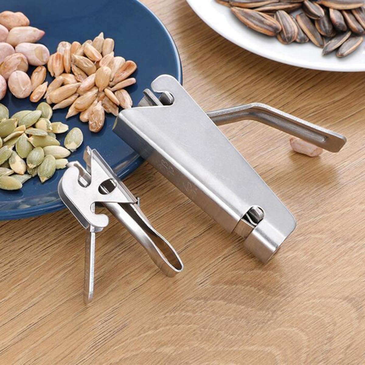 2 Pcs Stainless Steel Pine Nut Sheller Peanut Nut Crackers Portable