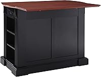 Vista 15 de Crosley Furniture Isla de cocina Drop Leaf/Barra de desayuno, negro