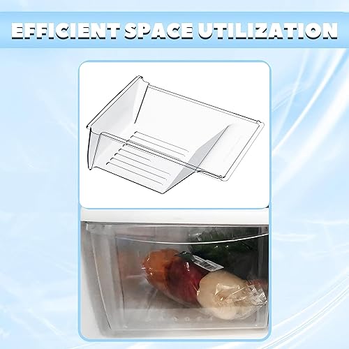 Miniatura 7 de HECASA 240343803 AP2115895 240343801 - Bandeja para verduras (parte inferior) compatible con Frigidaire Refrigerador Kenmore Crisper Bin Crisper