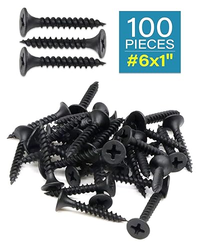 Miniatura 2 de IMScrews Tornillos Phillips de cabeza plana #6 x 1 para paneles de yeso de rosca fina, tornillo de madera de punta afilada, acero al carbono 1022A,