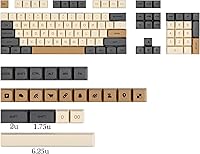 Vista 4 de Guffercty kred - Juego de 125 teclas de perfil XDA, PBT, retro, con cubierta de sublimación de tinte, diseño ANSI, para teclado mecánico Cherry Mx