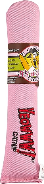 Yeowww Its a Girl Cigar Singles Cat Toy, Pink