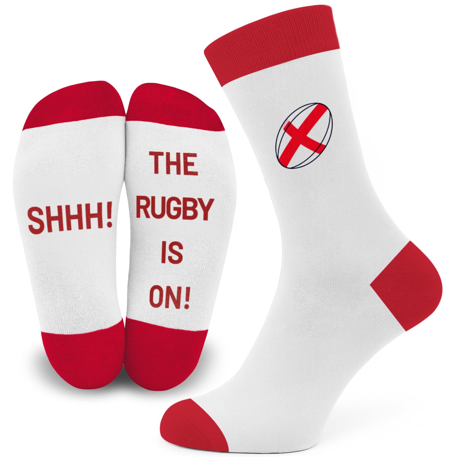 Sc Products Men's Multicolour Novelty Socks Funny Rugby Gifts For | Size 6-12 Cotton Rugby Socks For England Scotland Wales & Ireland | Novelty Gifts For And Boys For Christmas