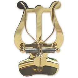 Trompeta Clasica Lira para Trompeta, Corneta, Fliscorno Soundman® - Atril de marcha para trompeta y corneta con abrazadera Yellow Brass Atriles de lira
