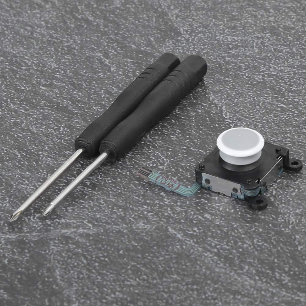 Analog Joystick Control Button Rocker Thumbstick Replacement for Sony PS Vita 2000 with Screwdriver Supplies White(PSV2000 3D)