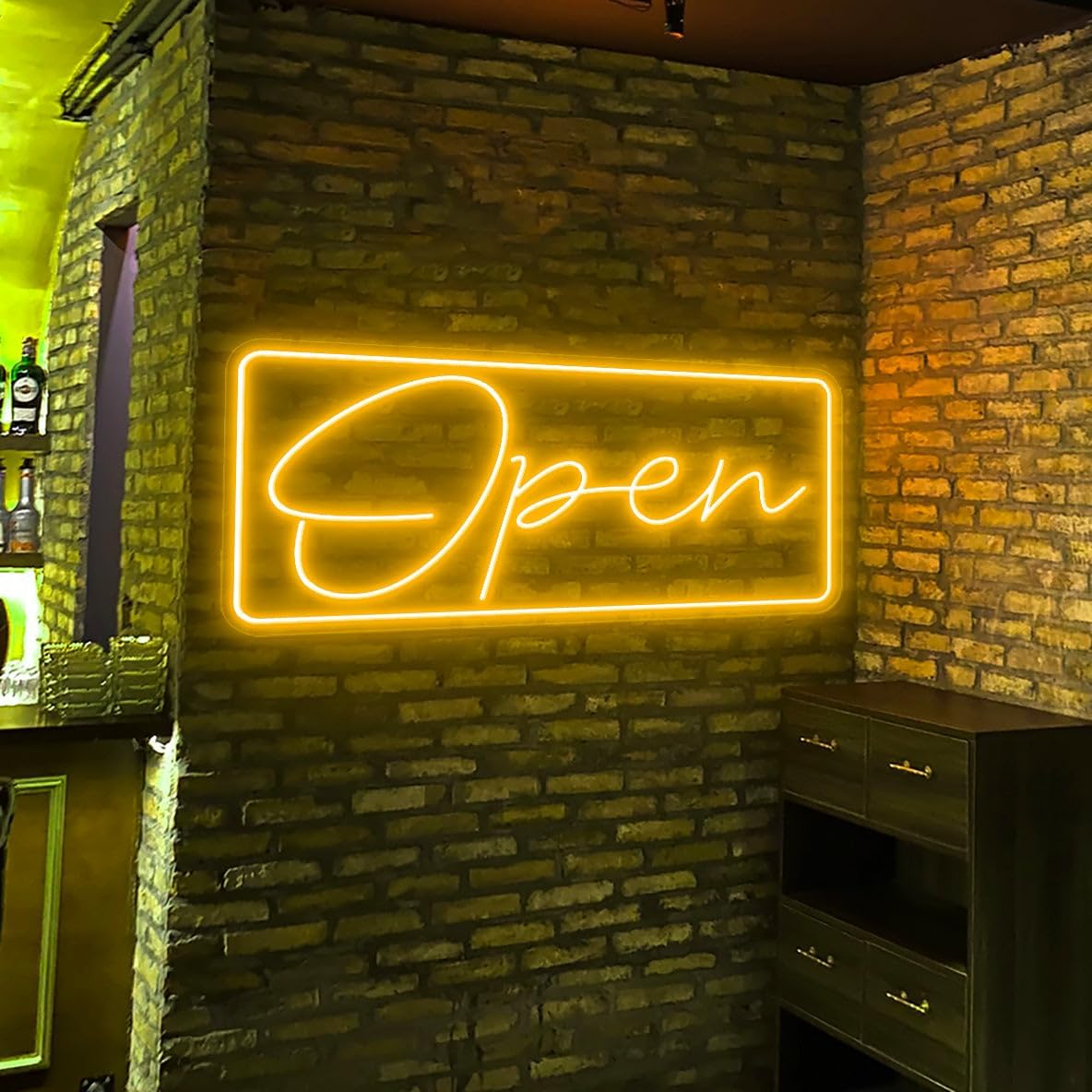 Neon Open Sign Neon Open Sign Led Open Signs for Business Window Door Light for Restaurant Pet Store Office Open sign Coffee Open Bar Sign LED Light Closed Open Sign (Orange Yellow - 24x10'')
