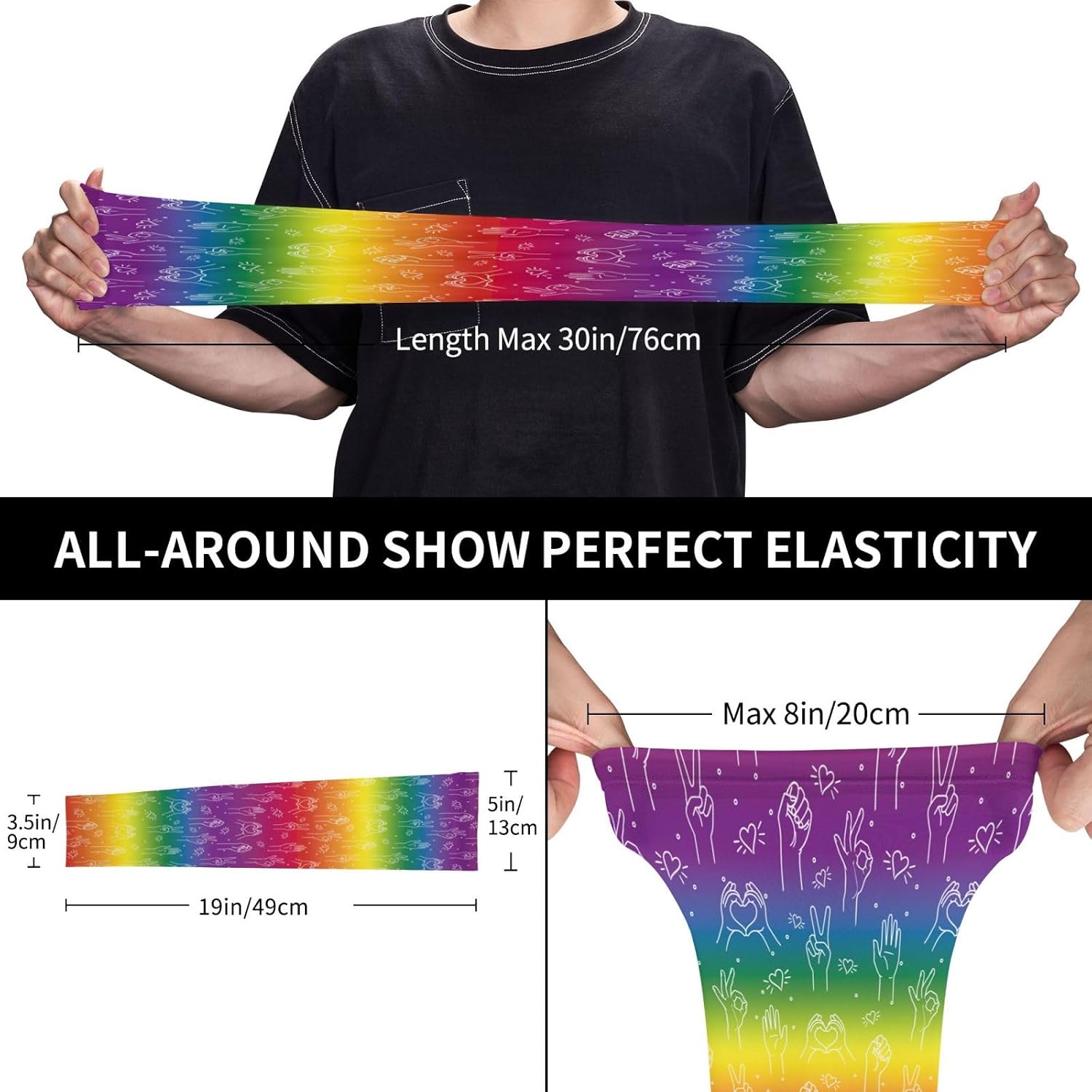 Pride LGBT Arm Sleeves Rainbow Sleeves Gardens Cooling Arm Guard for Sports Hiking Outdoor
