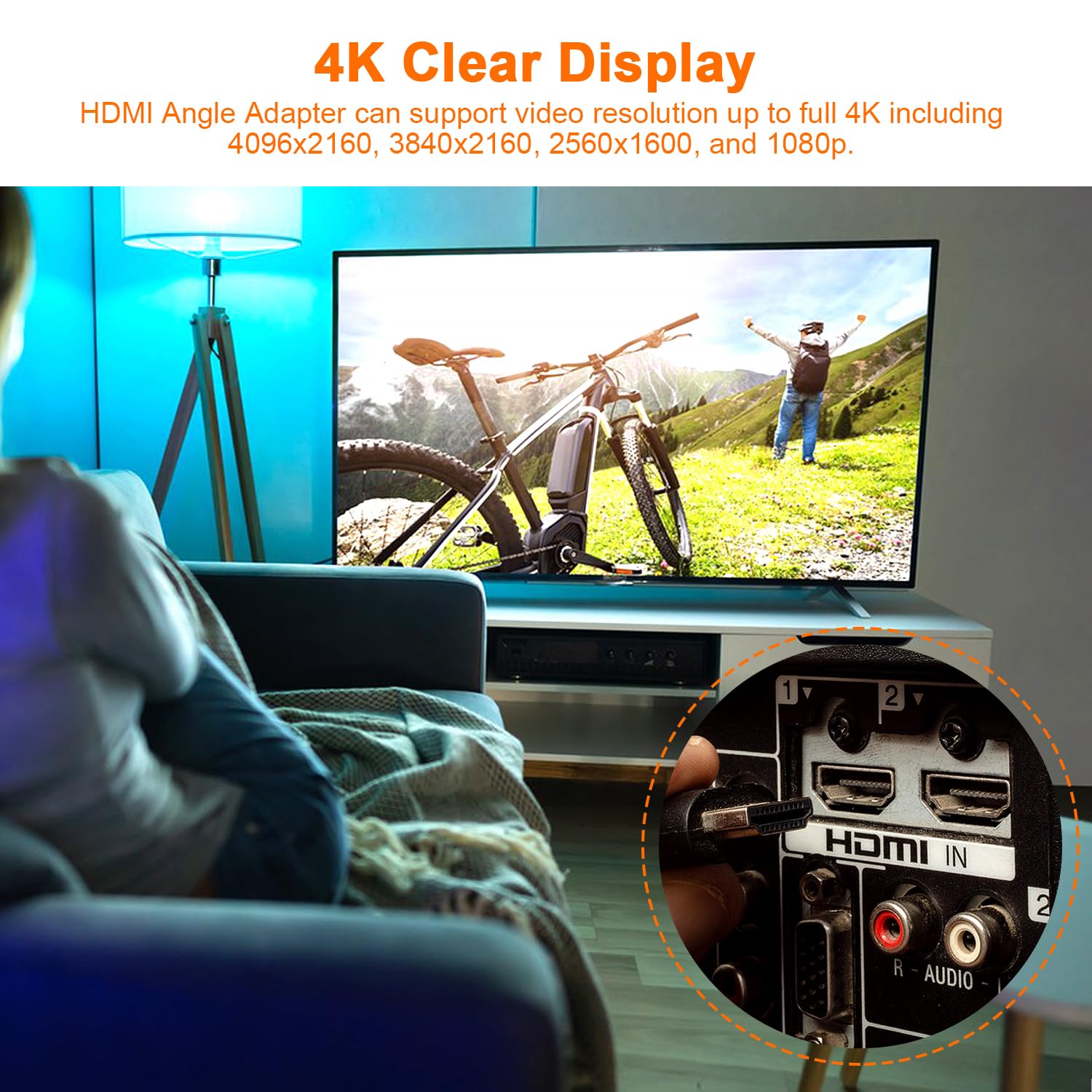 6 Pezzi Connettore HDMI 90 Gradi e 270 Gradi, Adattatore HDMI Angolo Maschio a Femmina 3D&4K, Connettore ad Angolo HDMI, Compatibile con per PS5, PS4, PS3, TV Stick