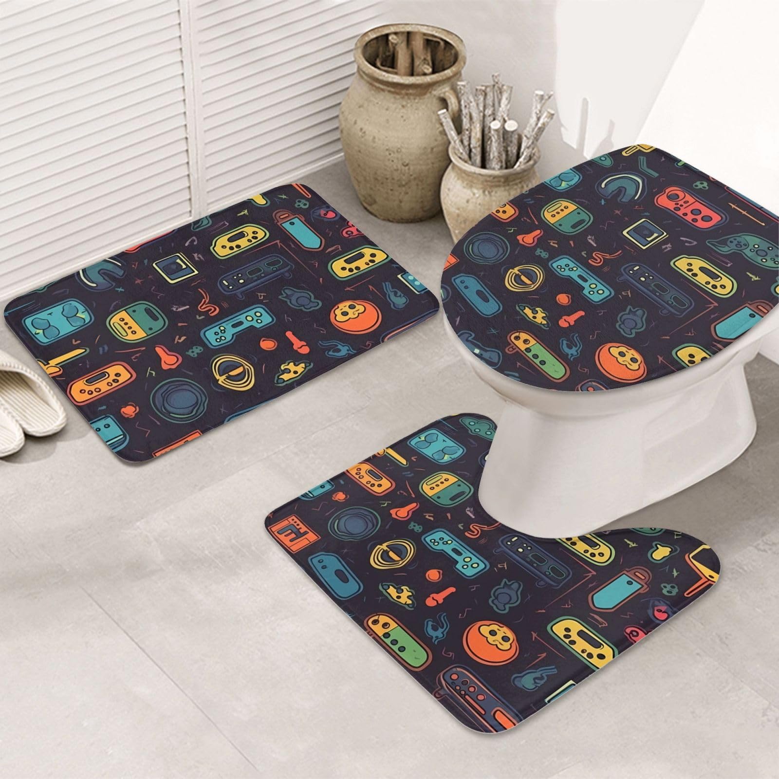 Tapis de bain en microfibre douce absorbant antidérapant U
