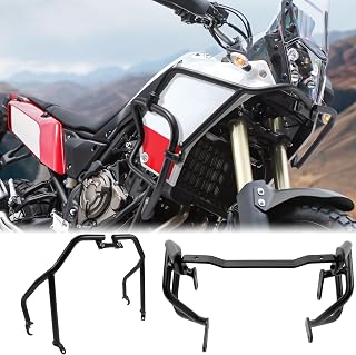 Lorababer Motorcycle Engine Guard Crash Bar Bodywork Falling Protector Compatible with Y-amaha Tenere 700 XTZ700 XTZ 700 T700 T7 2019 2020 2021 Anti-Collision Bumper Crashbar Protector (1 Set)