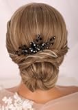 Kercisbeauty Gothic Small Cute Handmade Black Hair Pins Wedding Women Girls Prom Party Hair Jewelry Hair Styling Accessories