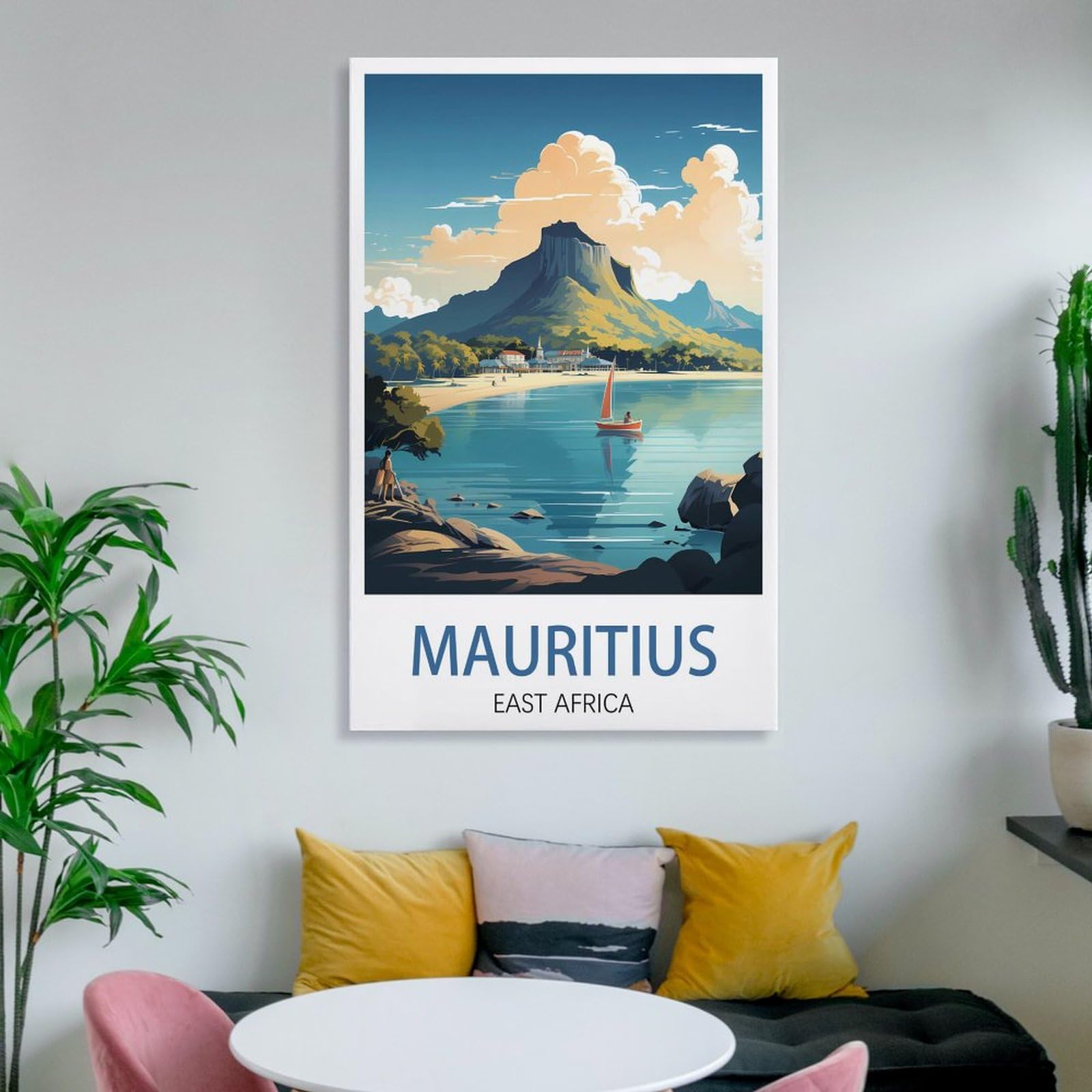 Poster Vintage Voyage Île De Bornéo - Impression Sur Toile 40x60 Cm, Décoration Murale Salon Ou Chambre - 6