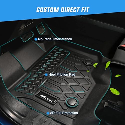 Miniatura 2 de Nilight Alfombrillas de TPE para asientos de cubo Chevy Traverse 2018, 2019, 2020, 2021, 2022, 2023, 2024, Chevy Traverse, ajuste personalizado,