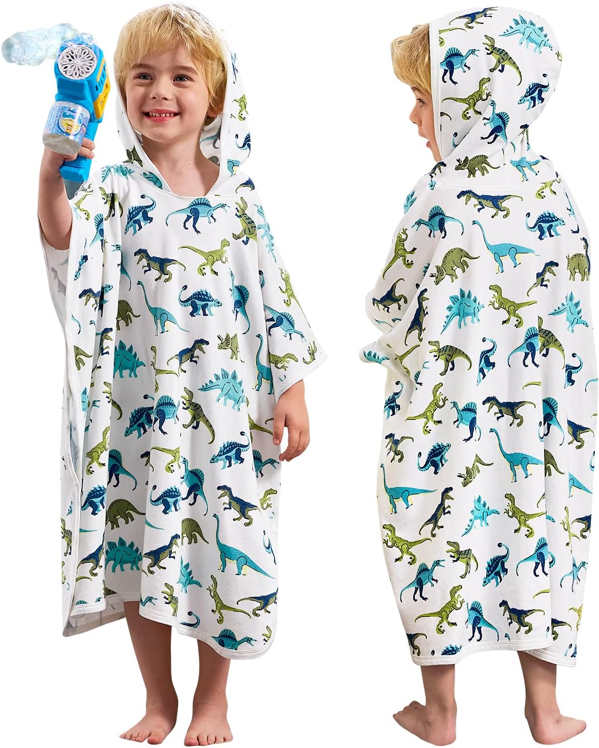babee Reshinee Bamboo Viscose Toddler Hooded Bath Towel - Kids Beach Towel for Boys and Girls, 25.5" x 25.5" Swim Poncho for Bath, Pool, and Beach Use, 1 Pack