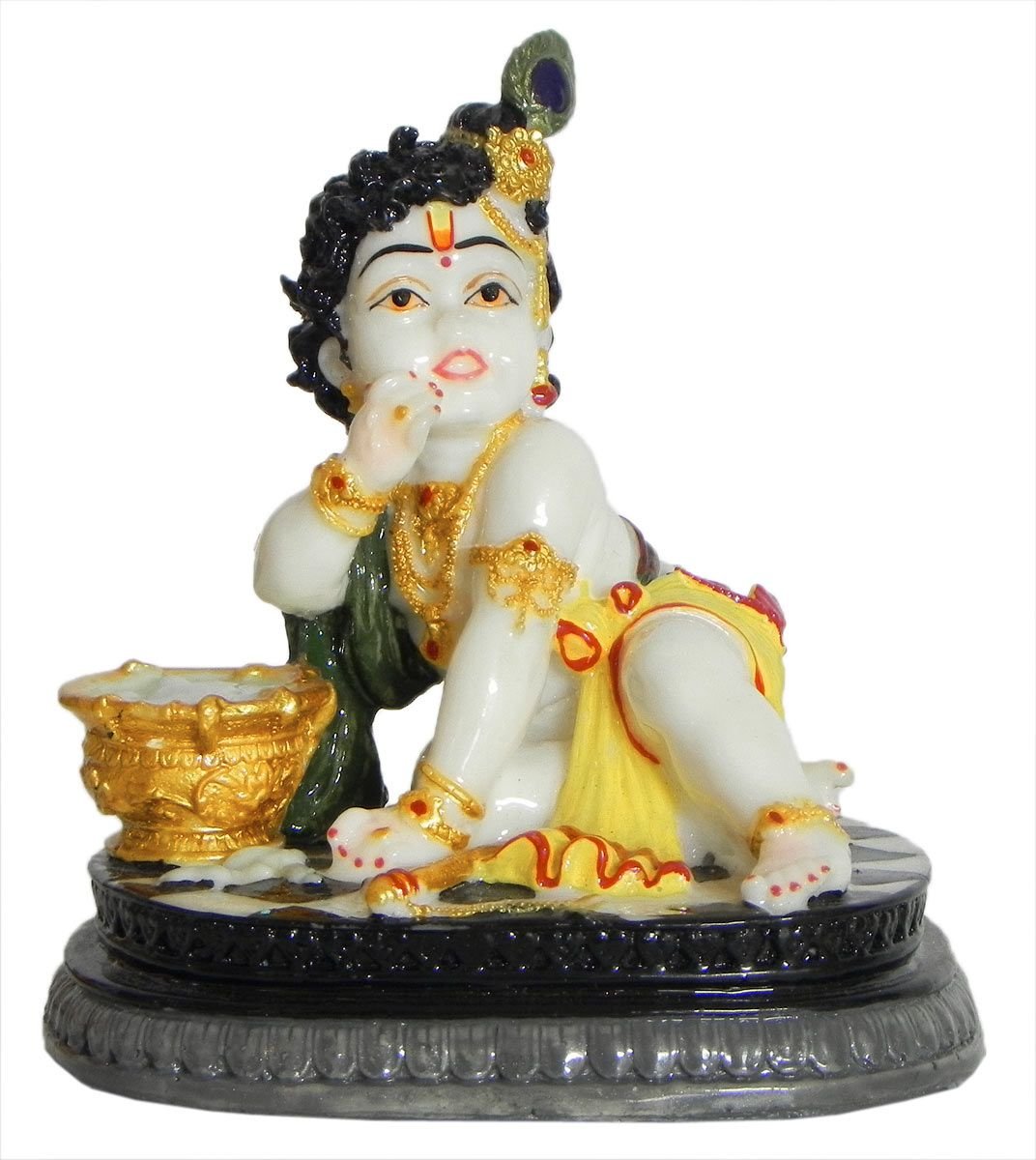 Buy DollsofIndia Bal Gopala - Resin Statue - 4 x 3.75 x 3 inches (LD76 ...