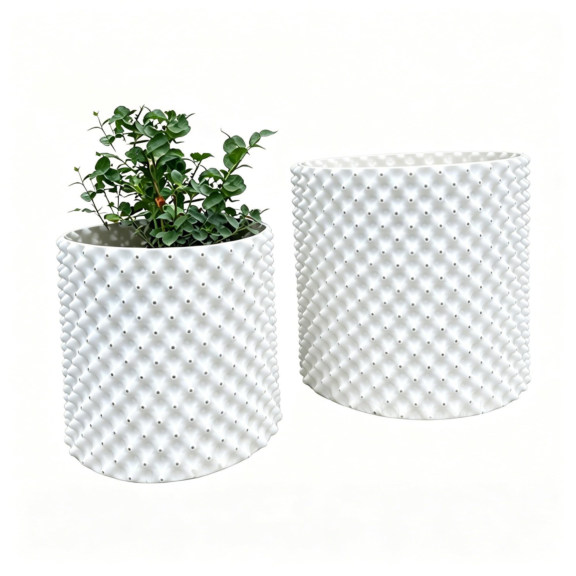 HJLJHS root pruning containers, Plastic Seed Starter Plant Flower Pot with Drainage Holes for Propagation, Root Cutting, Seed Starting.(White,16x16in/40x40cm)