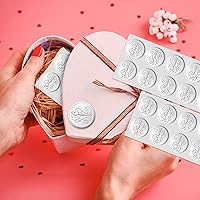 Vista 3 de 200 calcomanías en relieve para boda, redondas, sellos de papel de aluminio en relieve, calcomanías invitadas para sobres, invitaciones, decoración