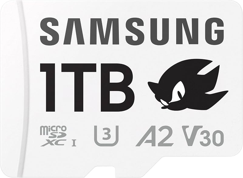 PRO Plus Sonic The Hedgehog 1TB microSDXC + Adapter, Up to 180MB/s | Full HD & 4K UHD, UHS-I, C10, U3, V30, A2 microSD for Nintendo Switch, Steam Deck, GoPRO, DJI Drone, Tablets (MB-MD1T0SA/LC1)