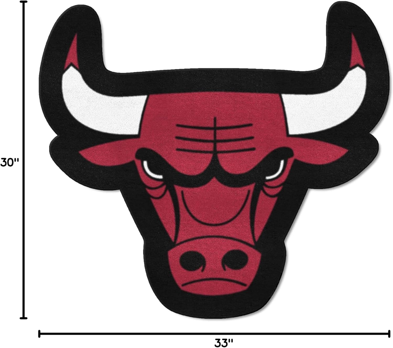 FANMATS NBA Chicago Bulls Mascot Mat, Small, Black