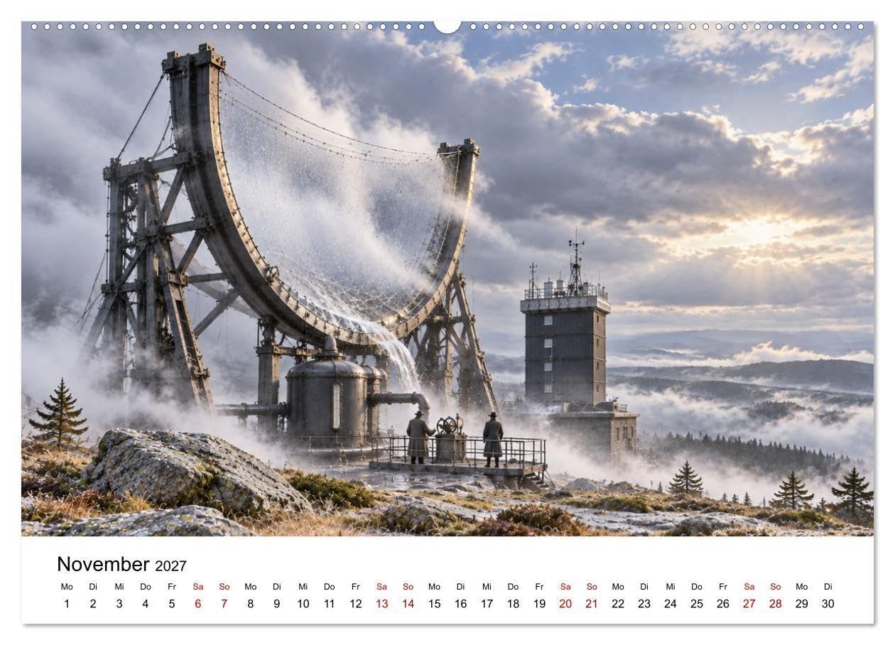 Deutschland - Wie man sich 1930 die Zukunft erträumte (Wandkalender 2027 DIN A2 quer), CALVENDO Monatskalender: Zwölf außergewöhnliche Bildwelten ... charakteristischen deutschen Landschaften.