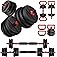 Adjustable Dumbbell Set, 10/20/30/45/70/90lbs, 5 in 1 Multi-Function Dumbbells Set Converts to Barbell & Kettlebell, Wei