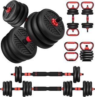 Adjustable Dumbbell, 20/30/40/60/80lbs Dumbbells Set, 4-in-1 Free Weights for Women/Men Workout Equipment Used as