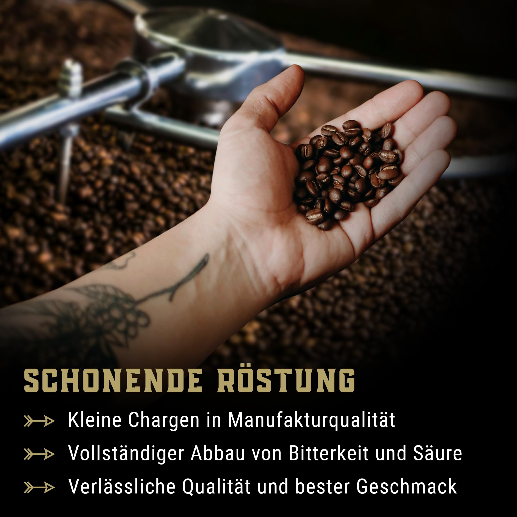 BERSERKER COFFEE - Allfather Blend, 500g - 50% Arabica, 50% Robusta Kaffeebohnen - säurearmer Kaffee, milde Röstung - GANZE BOHNE