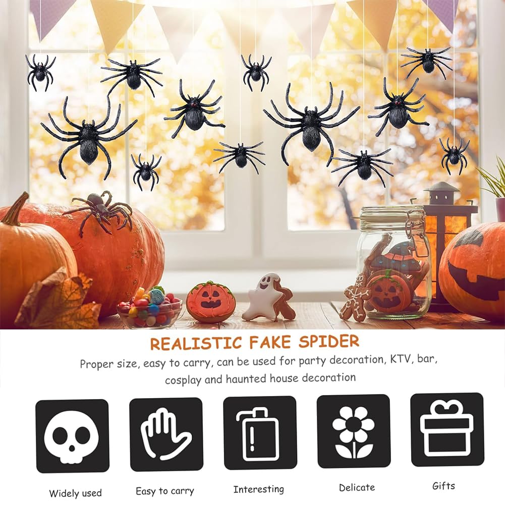 Decorazioni per Ragno Di Halloween, Nero Ragno Peloso Gigante, Ragni Pelosi Real 7445006135159