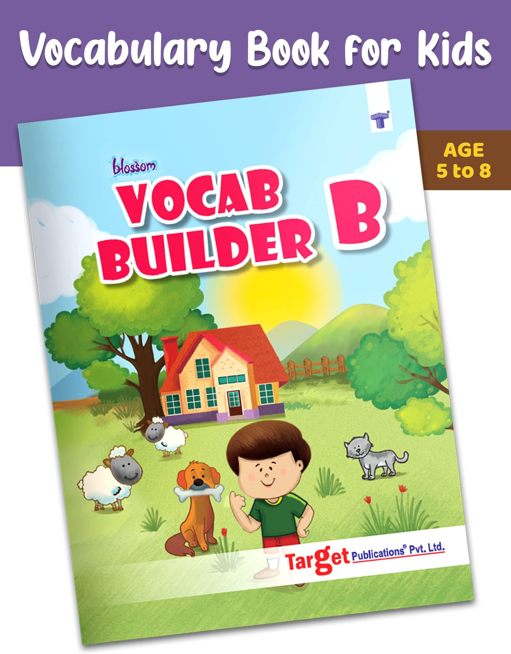Blossom English Vocabulary Books For 5 To 8 Year Old Kids|Vocab Builder Part B|Synonyms And Antonyms, Singular, Plural, Homophones, Compound Words, Vowels