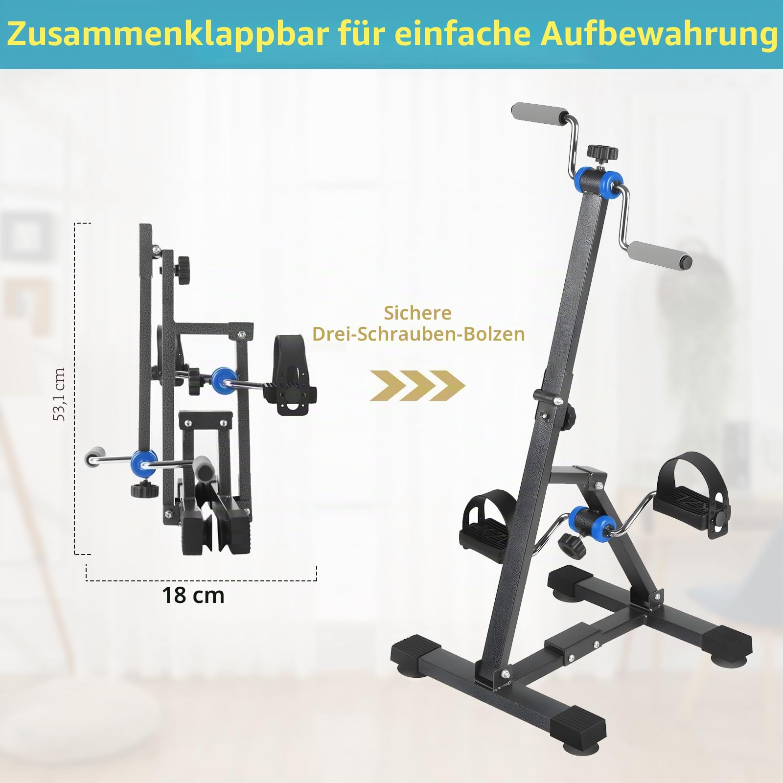 Arm- und Bein-Pedaltrainer für Senioren