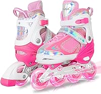 Vista 15 de MammyGol Adjustable Inline Skates for Kids Boys Girls Youth Beginner with Light up Wheels Ages 4-16