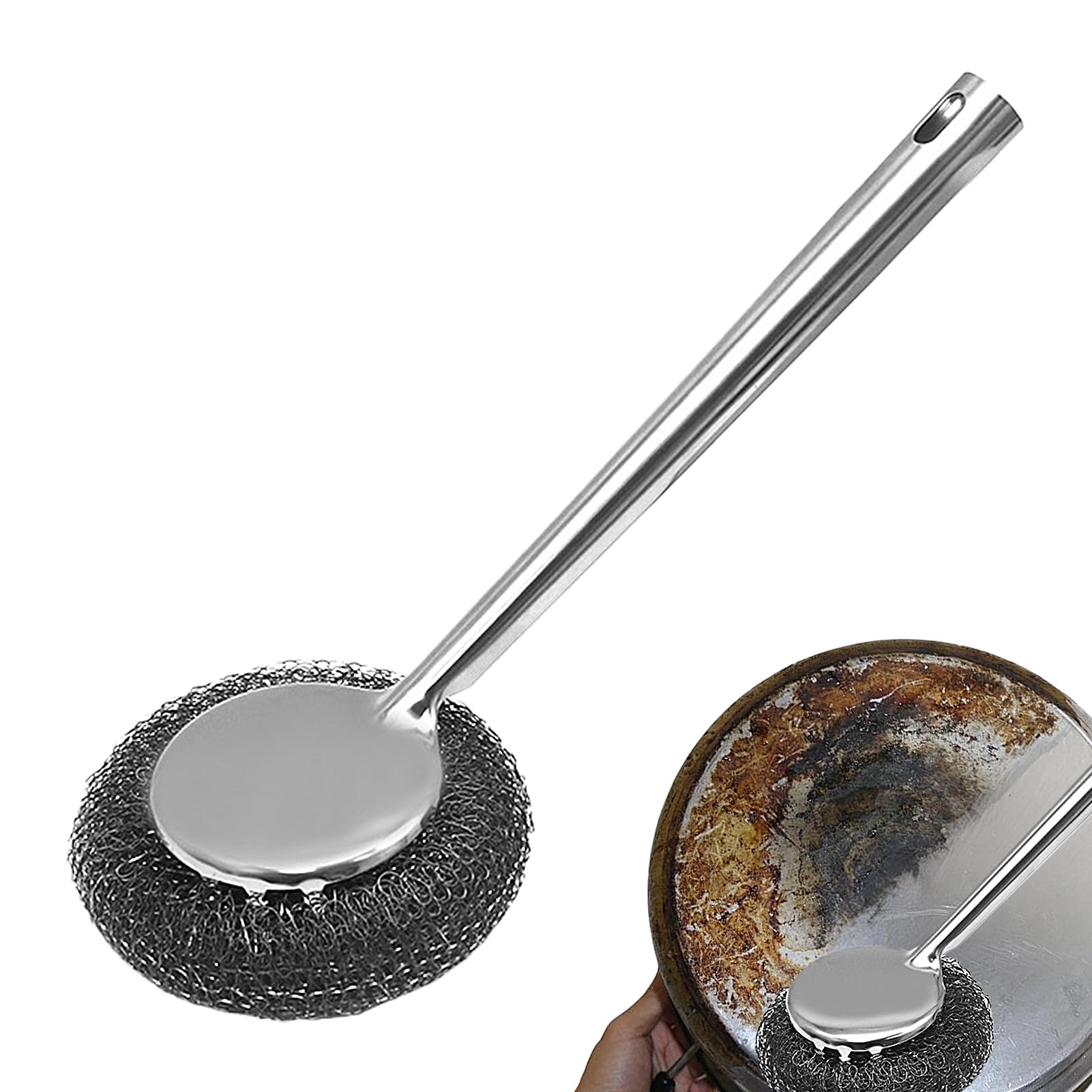 Steel Wool Scrubber, Portable Scouring Pads for Pots Cookers Tableware Sinks Range Hoods, Metal Dish Scrubber Scouring Pads, High-Density Polishing Stainless Steel Scrubbing Pads