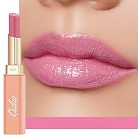 Vista 1 de Oulac Lápiz labial Warm Pink Shine - Lápiz labial hidratante con brillo, bálsamo labial con tinte, acabado jugoso con brillo transparente, fórmula