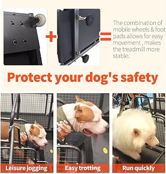 Dog Treadmill, Large Dog/Medium Dog/Small Dog Treadmill, Indoor Pet Treadmill with Display, Maximum Weight Capacity 176 Lbs/80 Kg, Suitable for Indoor Small Dog Exercise Weight Loss,Black