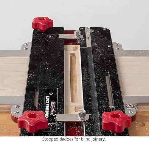 Miniatura 6 de Woodpeckers Plantilla Dado de ancho exacto, 24 pulgadas, plantilla de enrutador de precisión para corte de ranura Dado