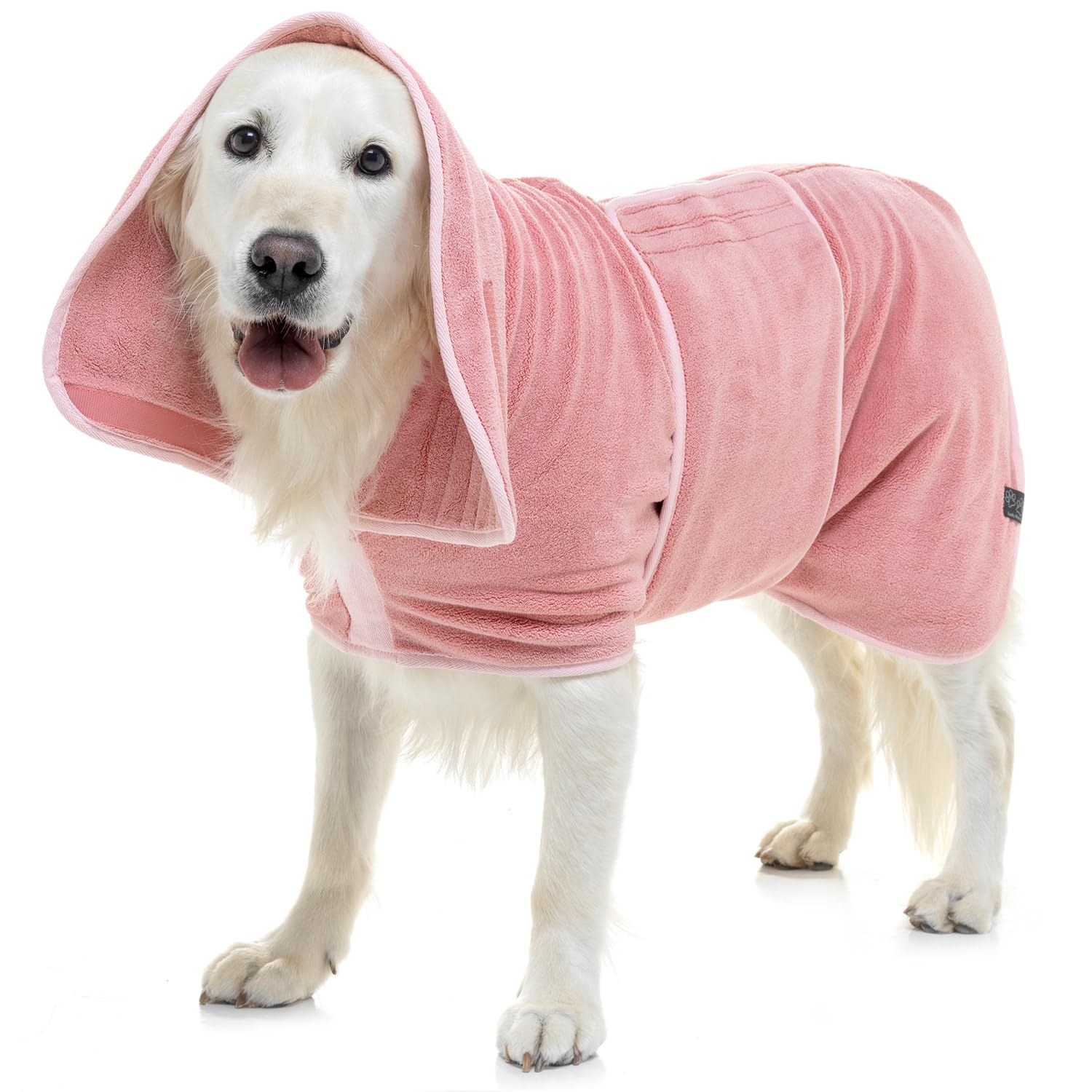 Lucky Pooch® Dog Robe - Luxurious Dog Bathrobe - Ultra Absorbent Dries Your Dogs in Minutes! Double-Layer, Super Soft Towel and Bath Robe All in One (