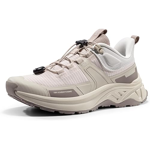 NORTIV 8 Women's Lightweight Hiking Shoes Quick Laces Outdoor Fashion Sneakers