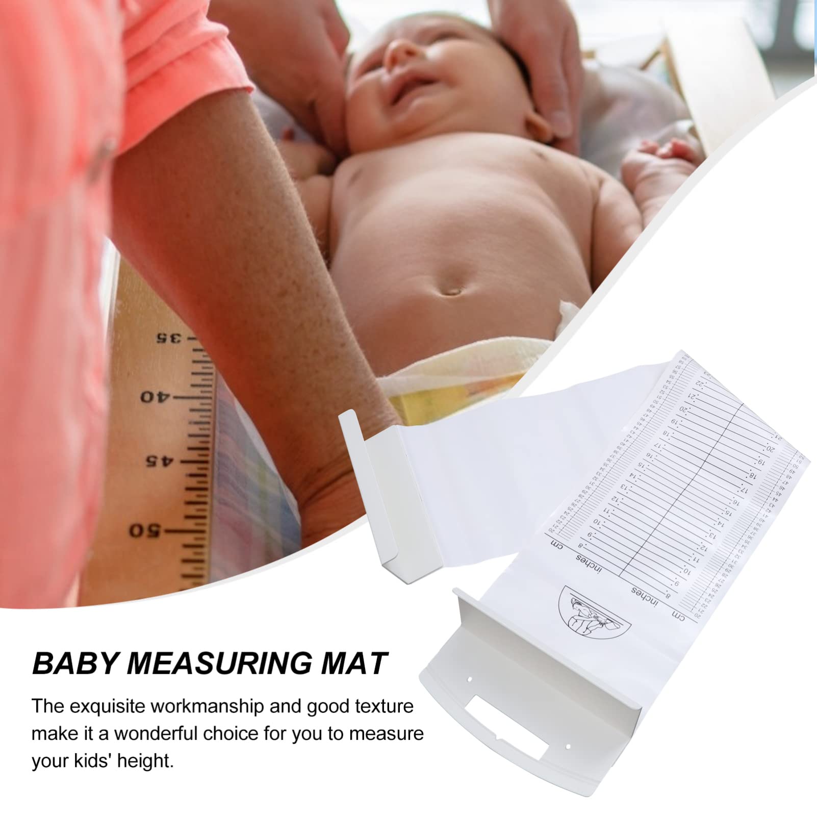 UKCOCO Regla de Altura Material ABS PVC Práctica para Bebés y Niños Pequeños Ligera Pieza Fija para Medición Precisa Hogar